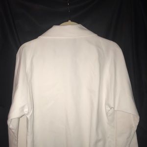 Shamash white blazer with one button closure. Gently used. Size 1